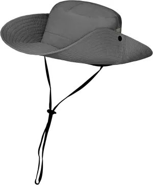 Tphon Women's Sun Hat Ponytail Safari,Beach Summer Fishing Hat,Wide Brim UV Protection Outdoor Bucket Hat