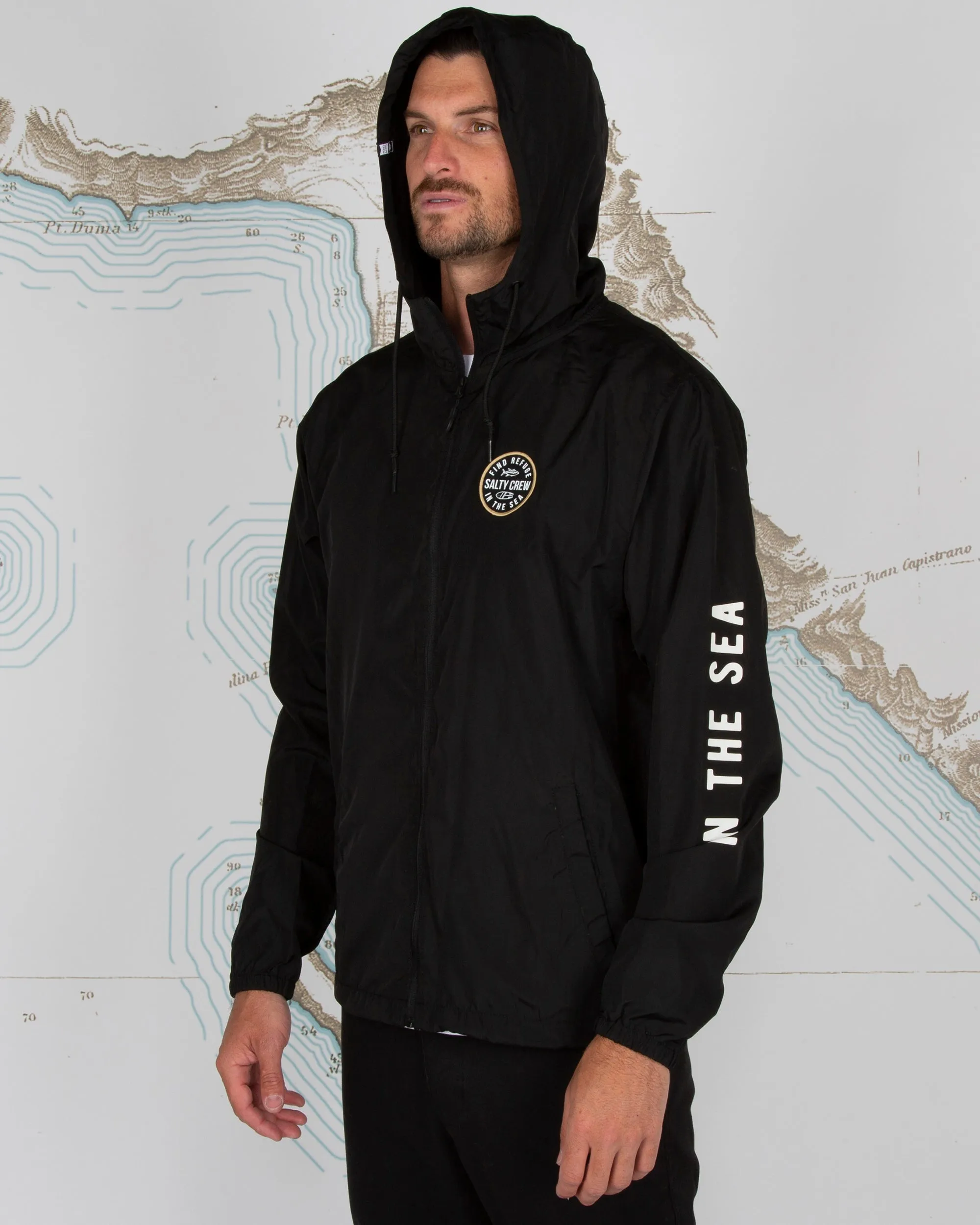 TWIN FIN WINDBREAKER - Black