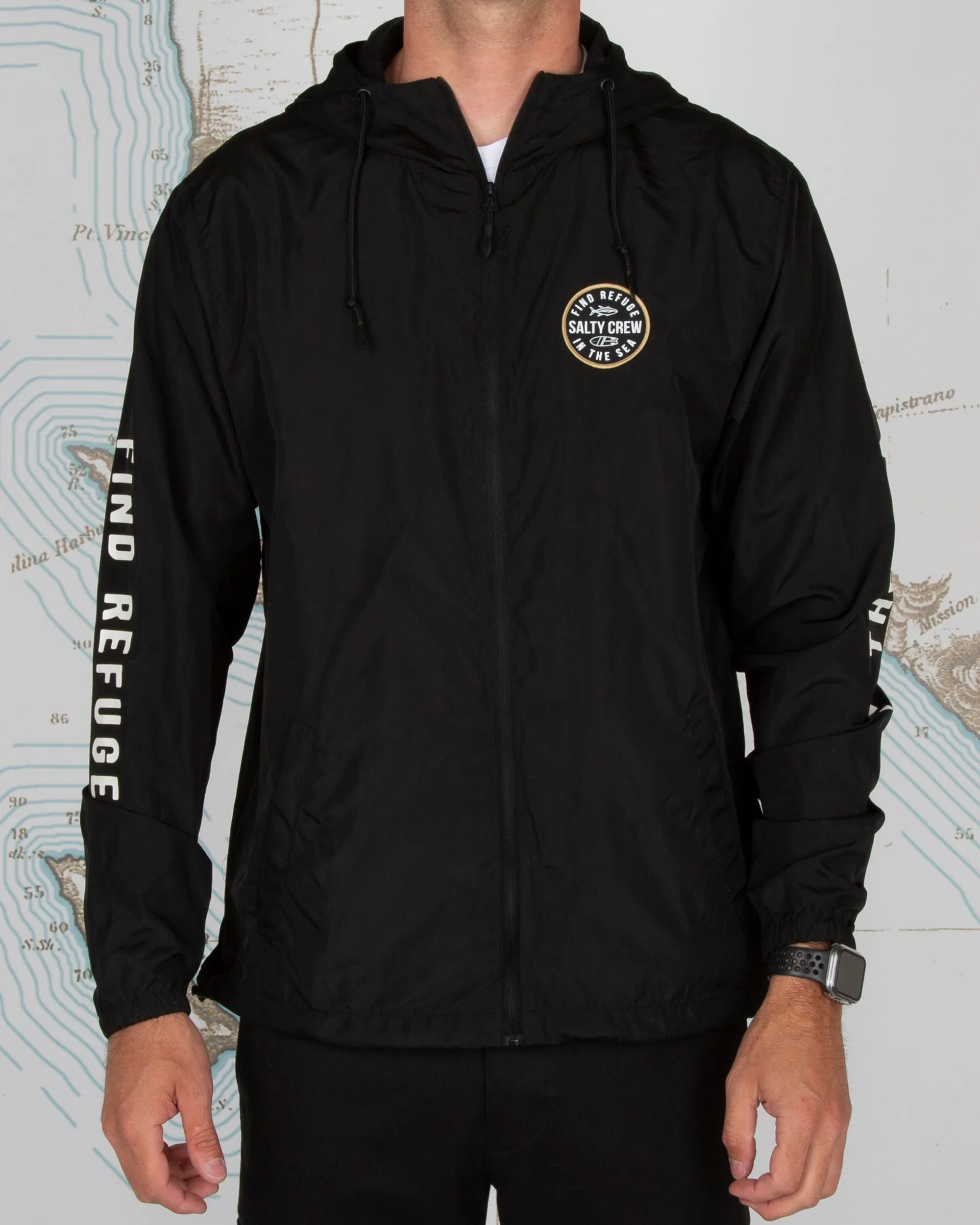 TWIN FIN WINDBREAKER - Black