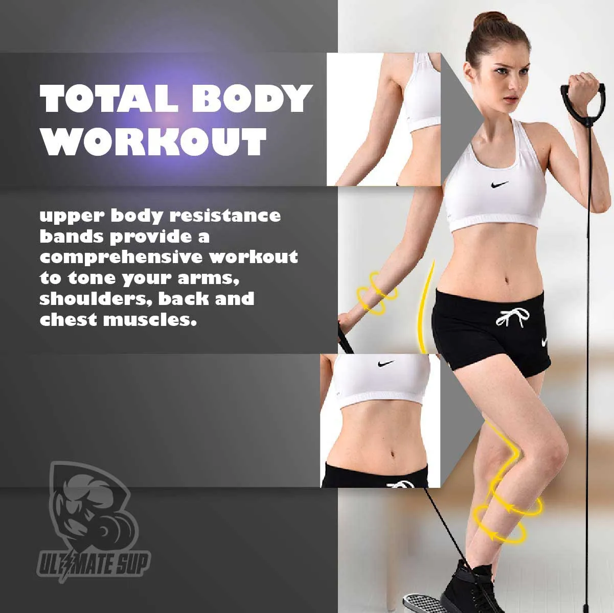 Ultimate Sup, Mini Stepper With Resistance Band