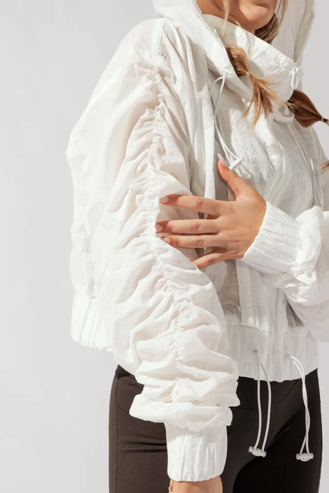 Whimsical Breeze Windbreaker - White