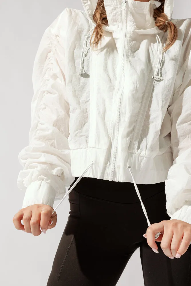 Whimsical Breeze Windbreaker - White