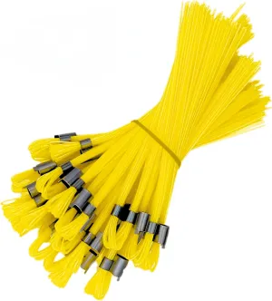 Yellow Marking Whiskers - 25 Pack - Durable Marking Whisker Set - Use Survey Whiskers As Survey Stakes, Construction Markers, Or Trail Markers